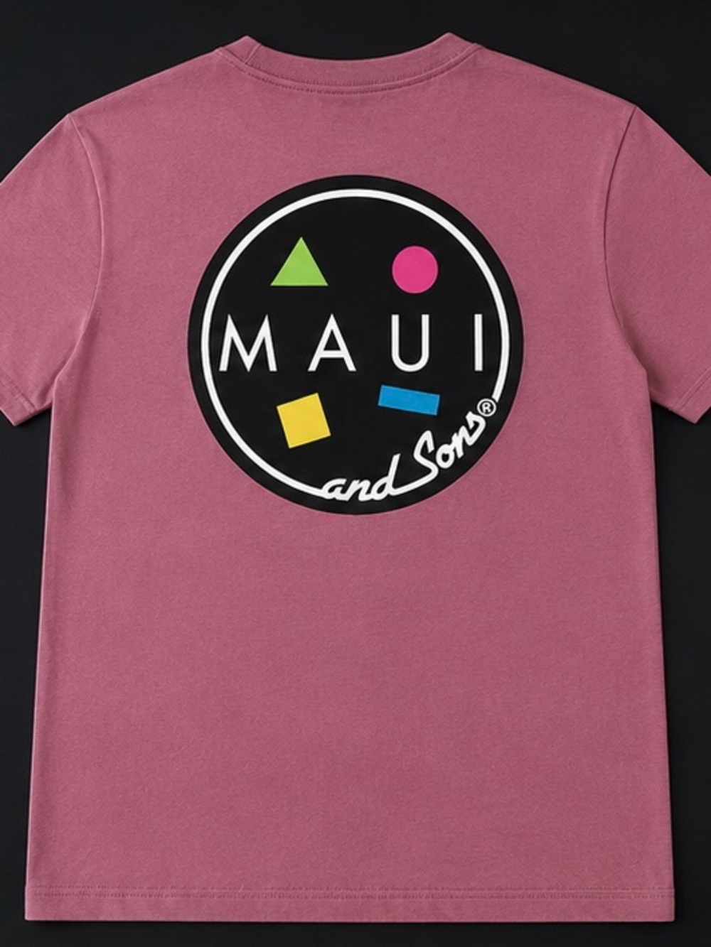 Maui and Sons Kids Short-Sleeve Tee in Mauve with Black Logo